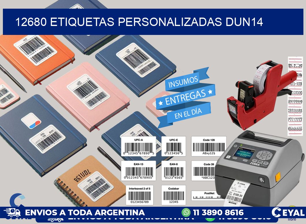 12680 Etiquetas personalizadas dun14