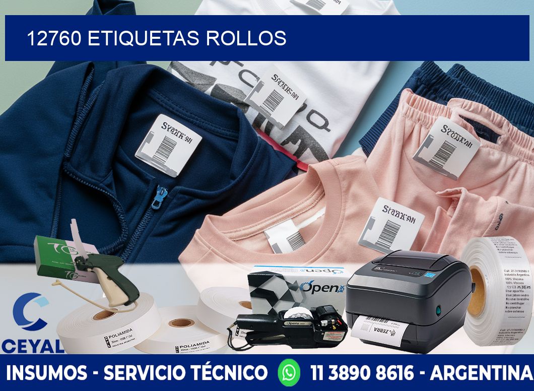 12760 etiquetas rollos