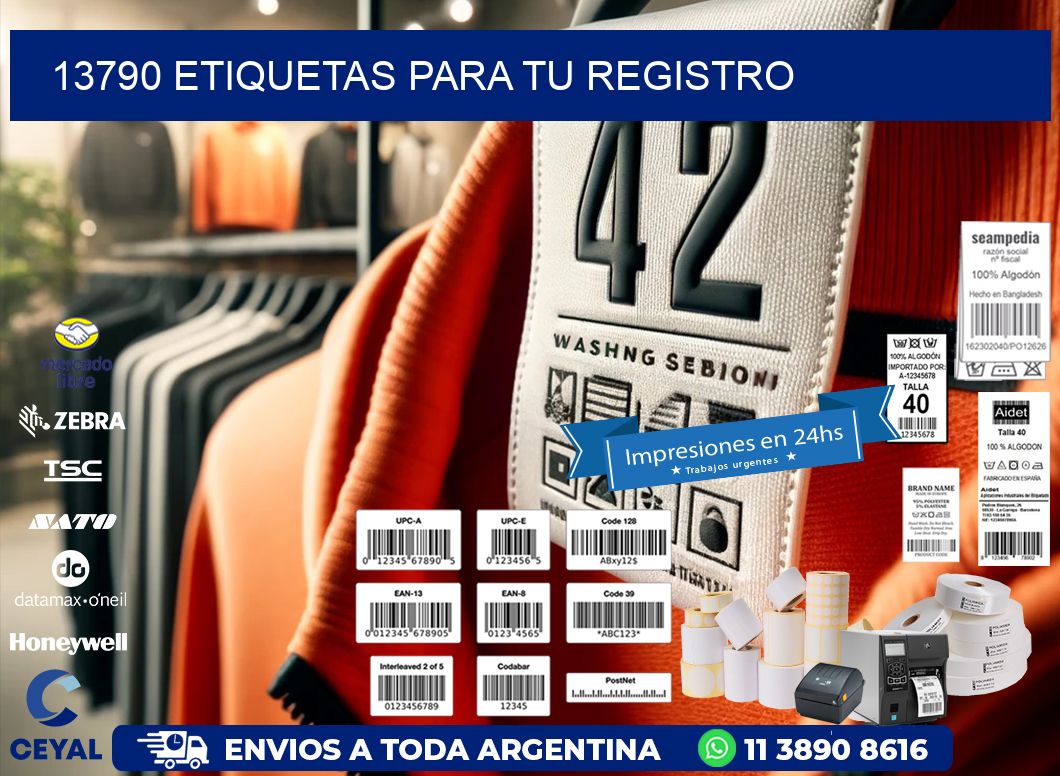 13790 etiquetas para tu registro
