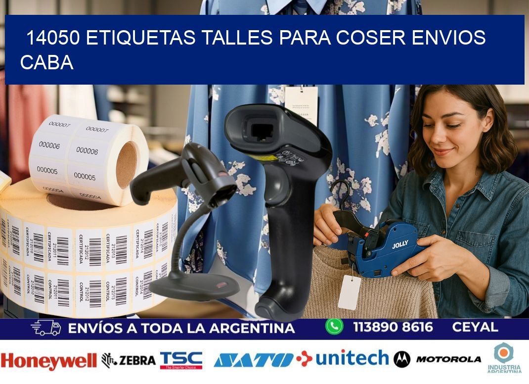 14050 ETIQUETAS TALLES PARA COSER ENVIOS CABA