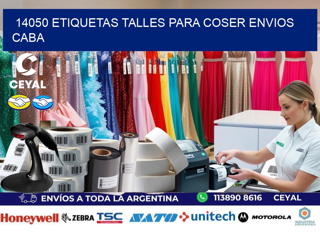 14050 ETIQUETAS TALLES PARA COSER ENVIOS CABA