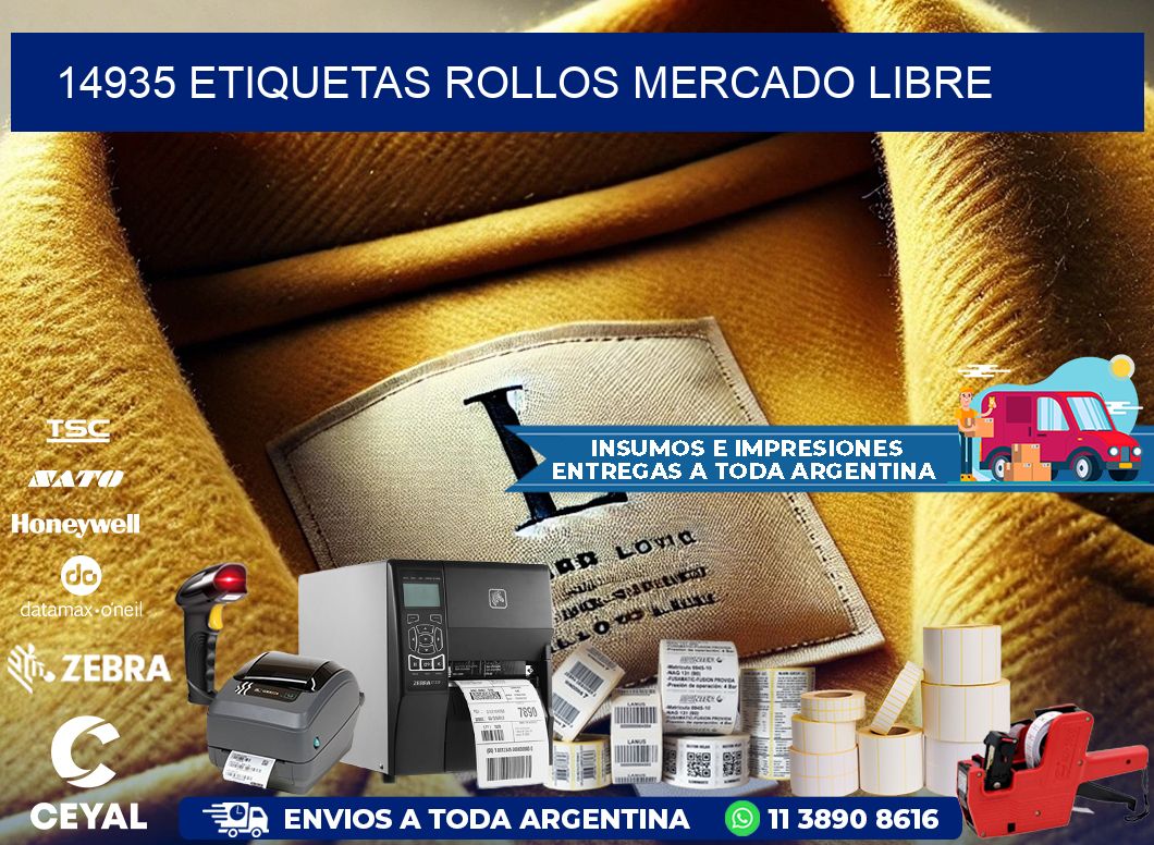 14935 etiquetas rollos MERCADO LIBRE
