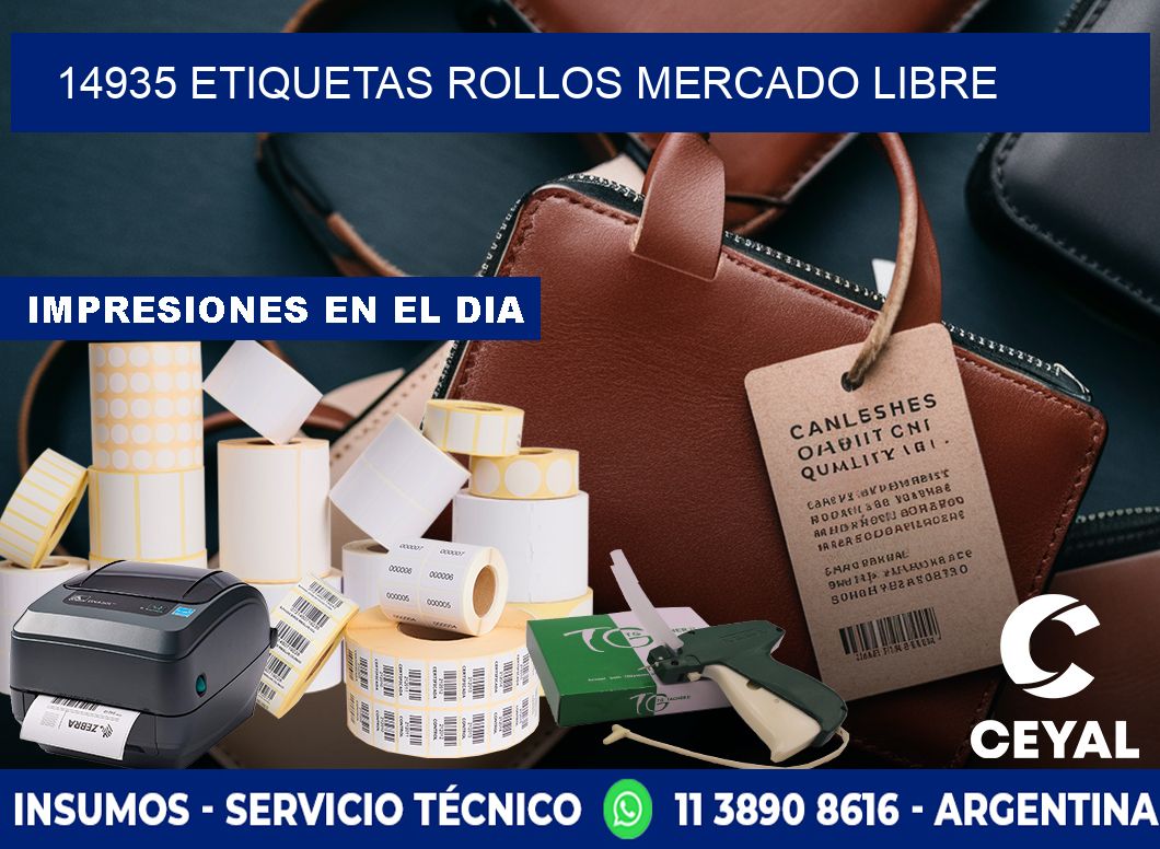 14935 etiquetas rollos MERCADO LIBRE