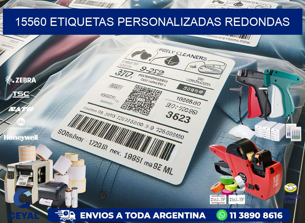 15560 Etiquetas personalizadas redondas