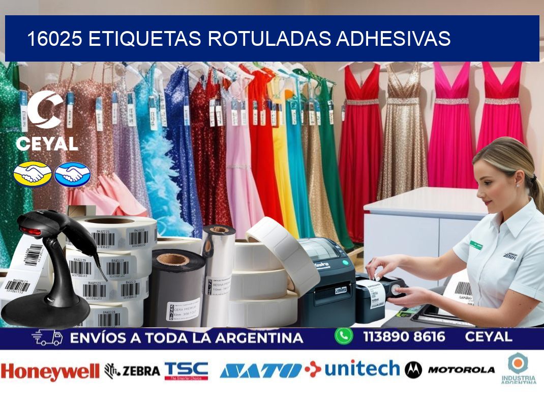 16025 etiquetas rotuladas adhesivas