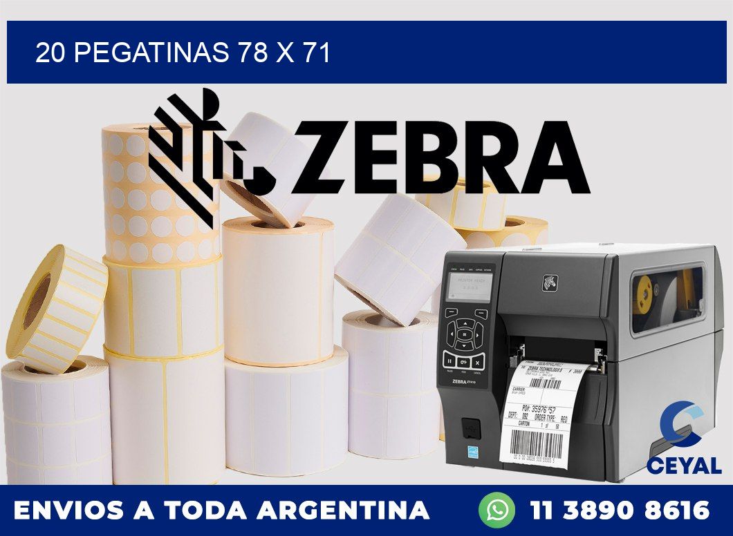 20 PEGATINAS 78 x 71
