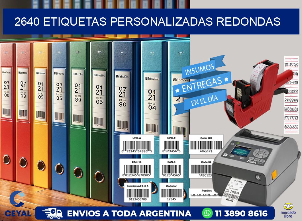 2640 Etiquetas personalizadas redondas