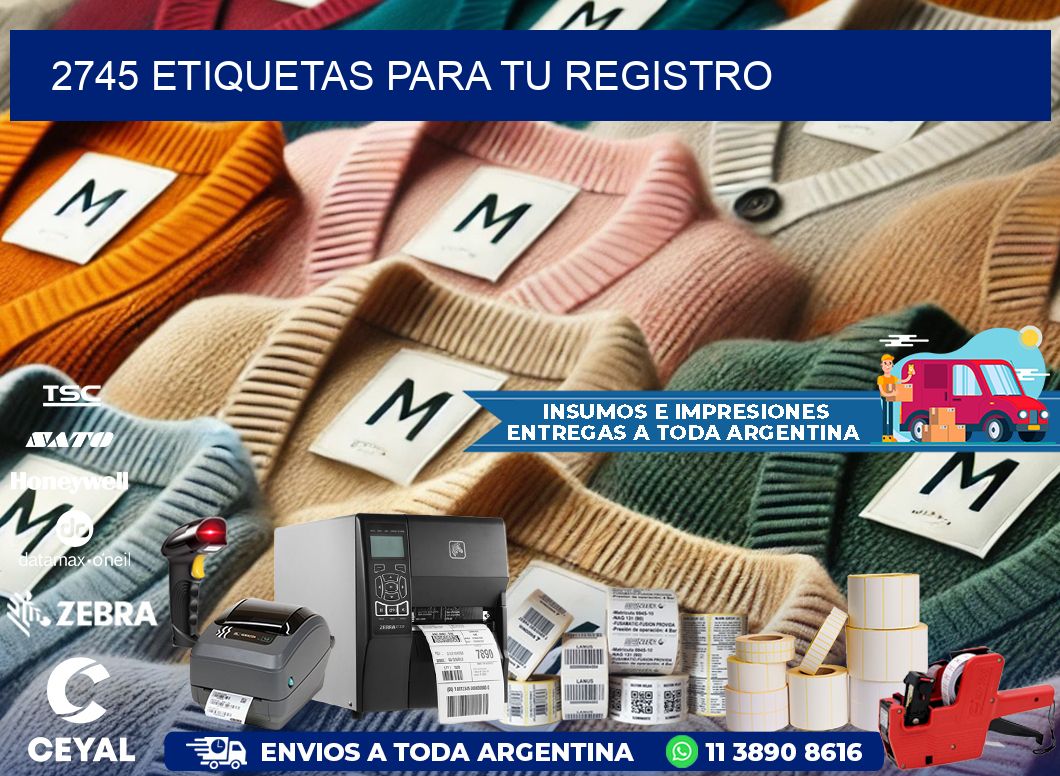 2745 etiquetas para tu registro