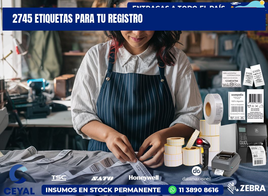 2745 etiquetas para tu registro