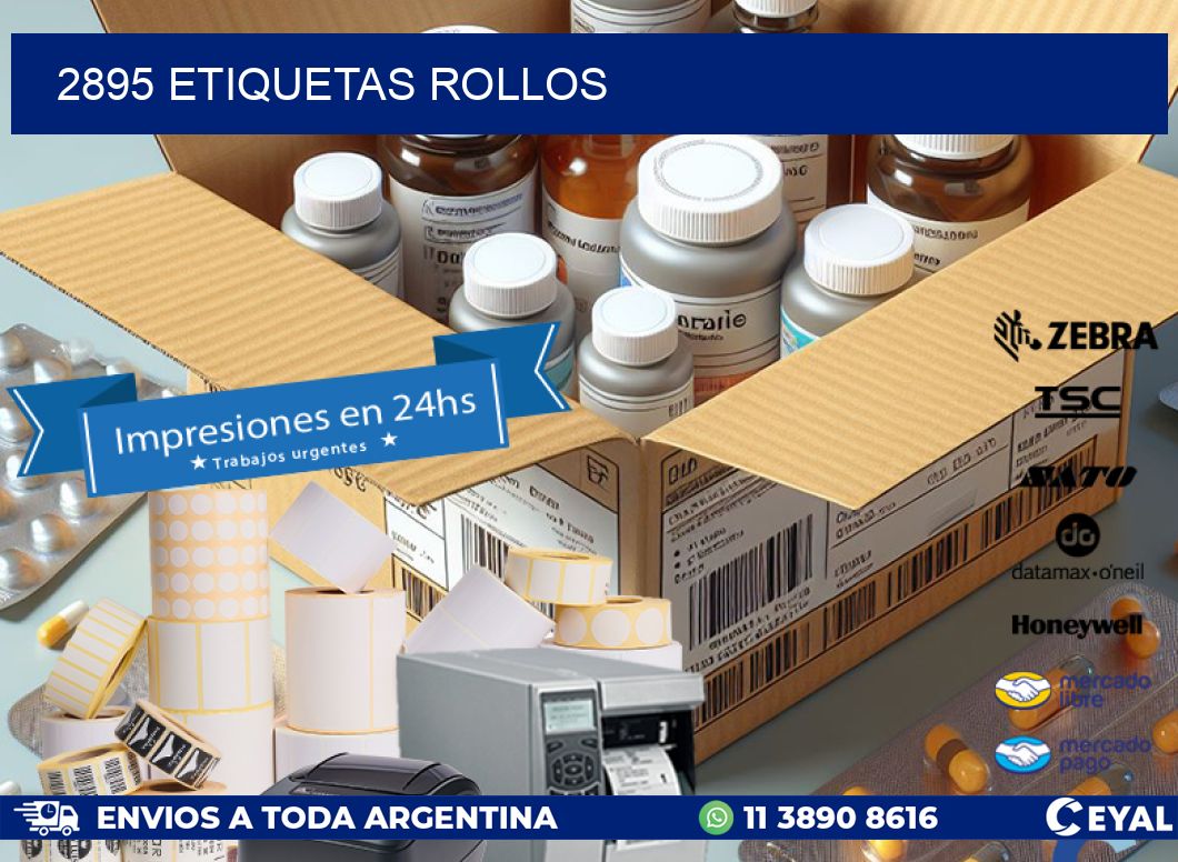 2895 etiquetas rollos