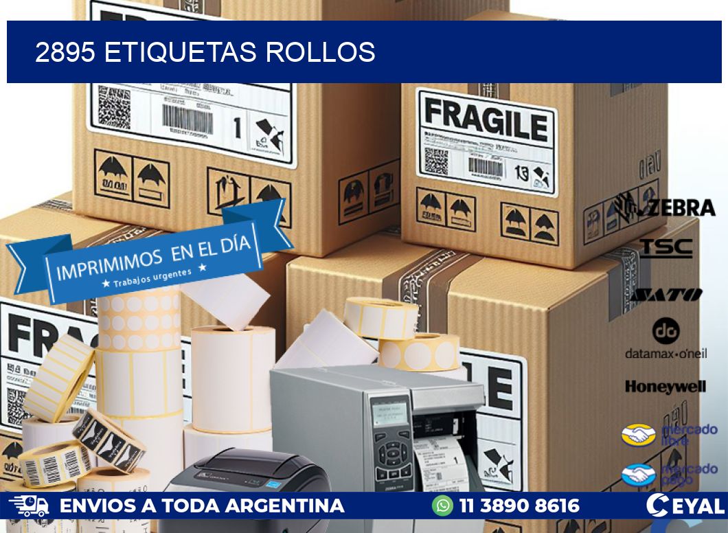 2895 etiquetas rollos