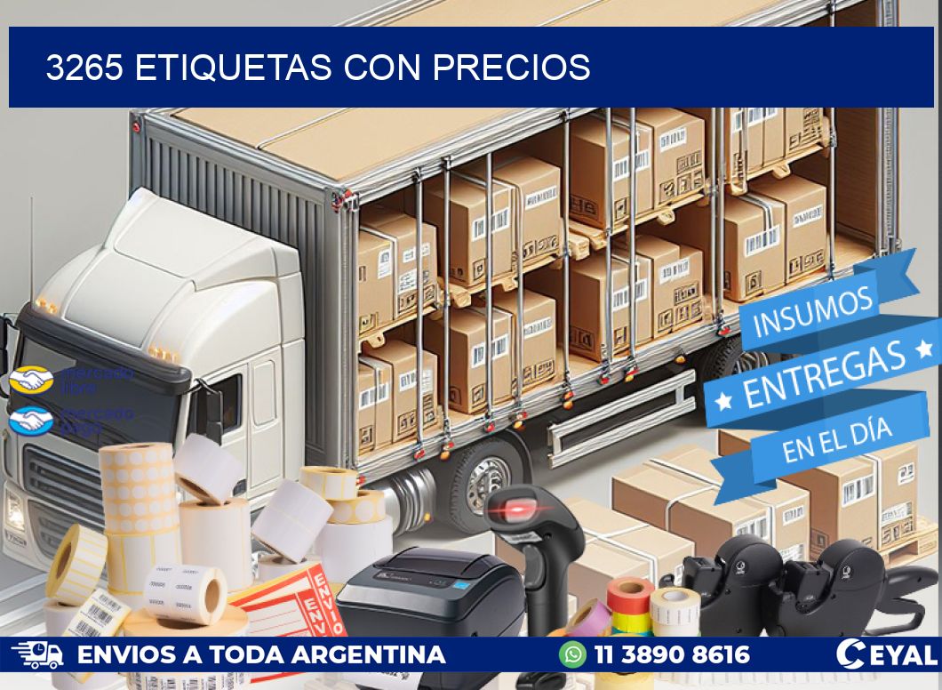 3265 etiquetas con precios