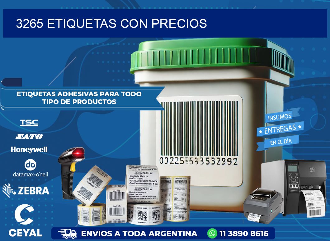 3265 etiquetas con precios