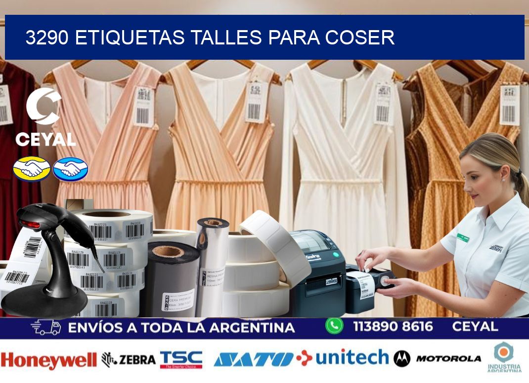 3290 ETIQUETAS TALLES PARA COSER