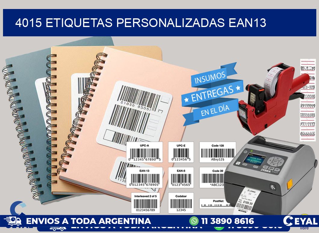 4015 Etiquetas personalizadas ean13