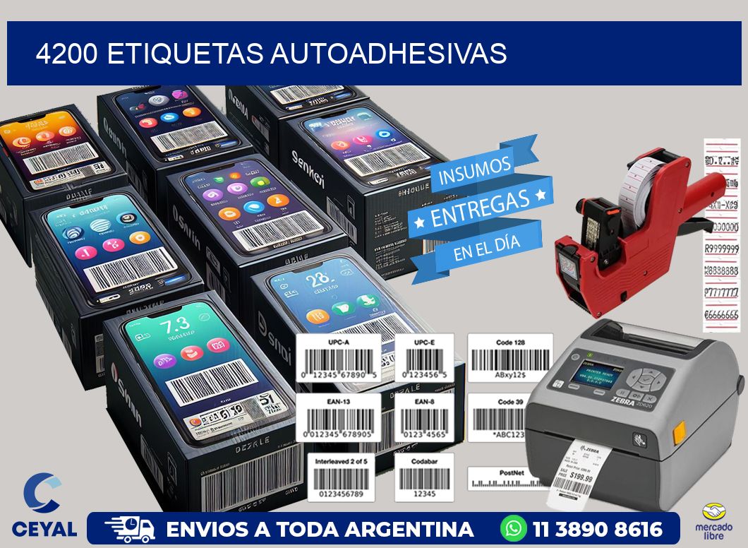 4200 etiquetas autoadhesivas