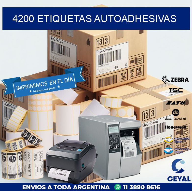 4200 etiquetas autoadhesivas