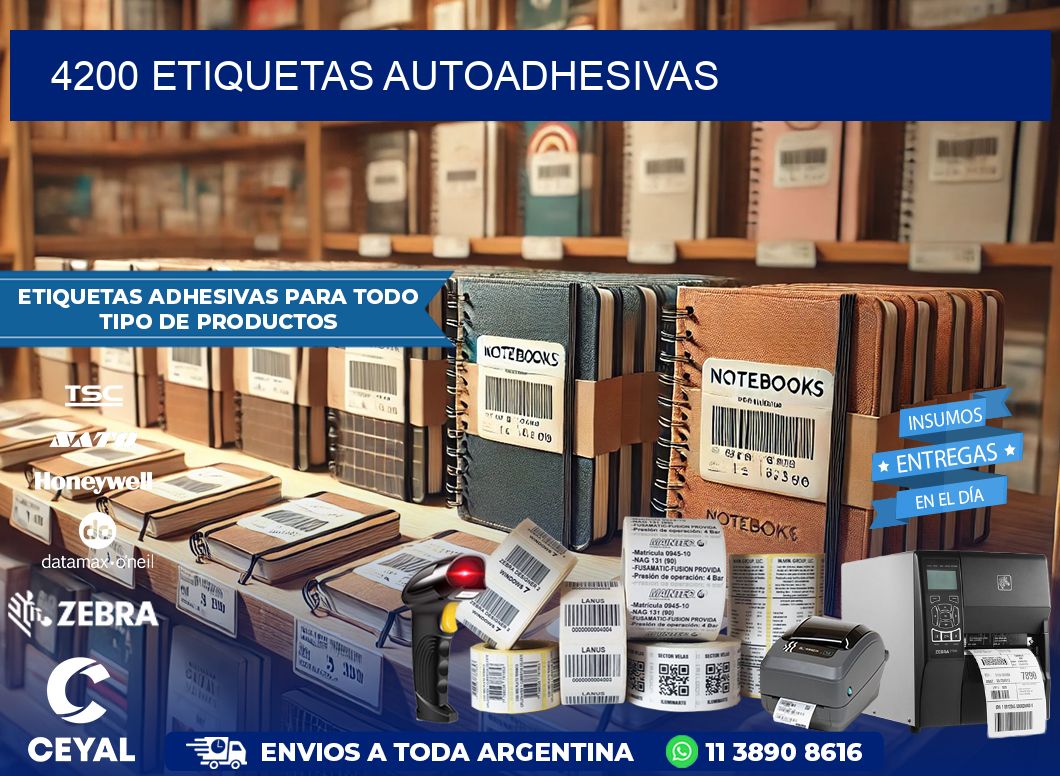 4200 etiquetas autoadhesivas