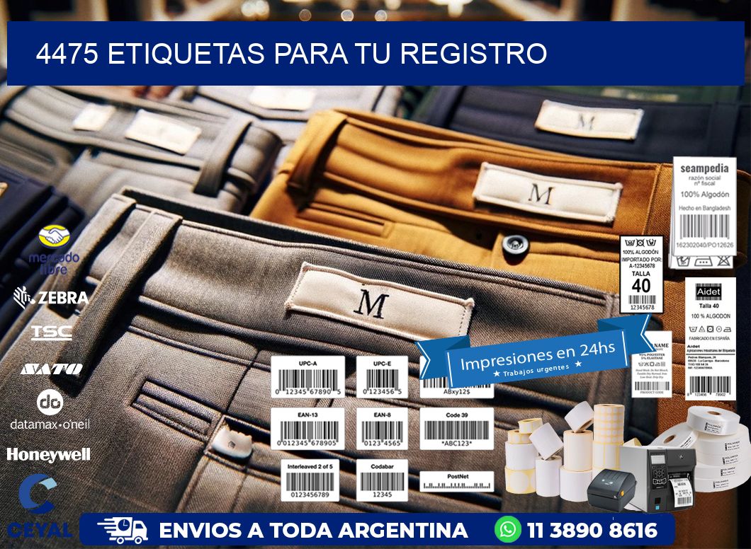 4475 etiquetas para tu registro