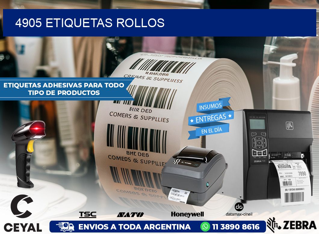 4905 etiquetas rollos