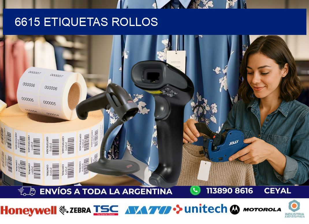 6615 etiquetas rollos