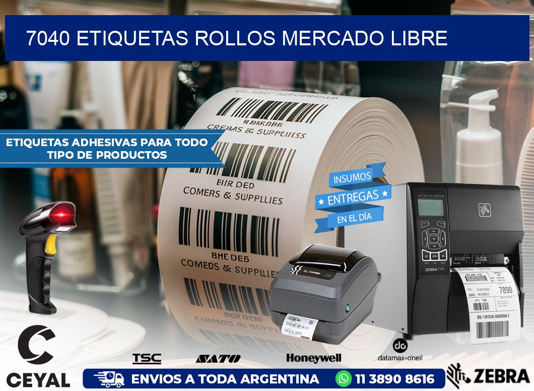 7040 etiquetas rollos MERCADO LIBRE