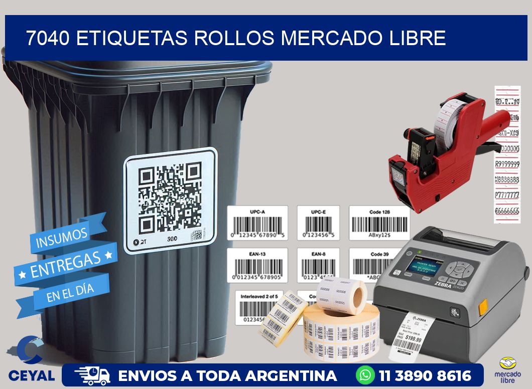 7040 etiquetas rollos MERCADO LIBRE