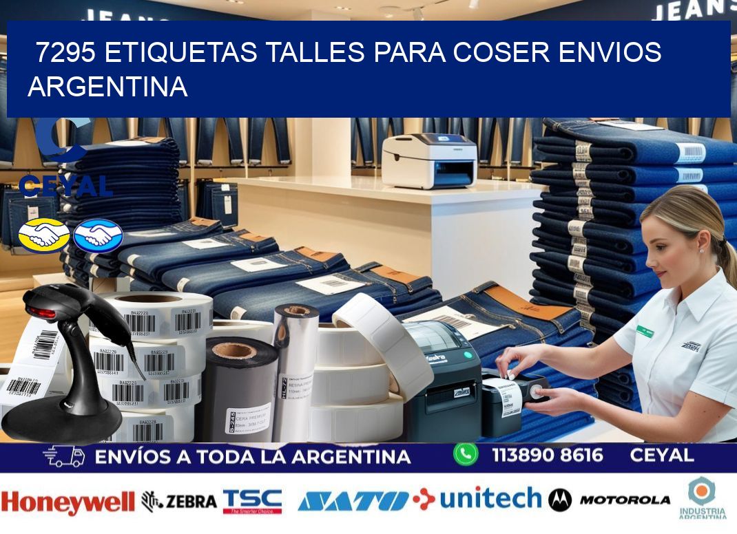 7295 ETIQUETAS TALLES PARA COSER ENVIOS ARGENTINA