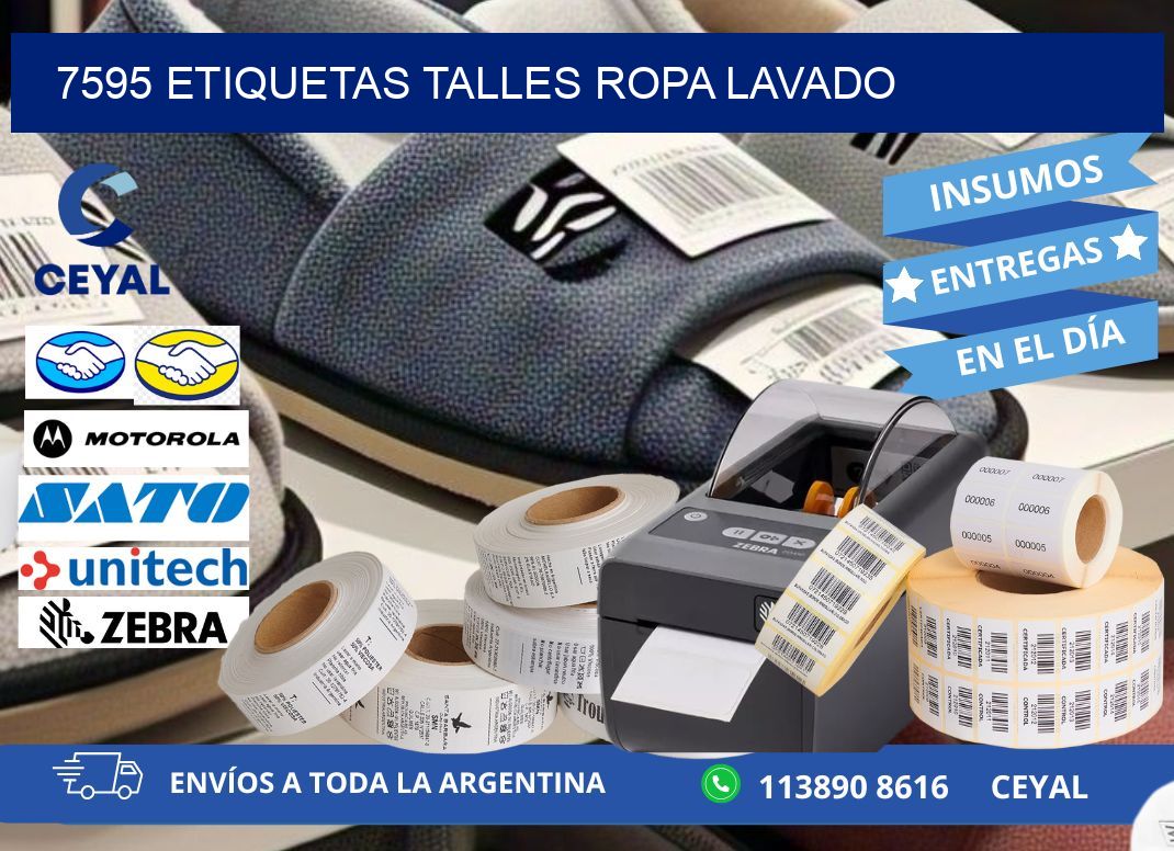 7595 ETIQUETAS TALLES ROPA LAVADO