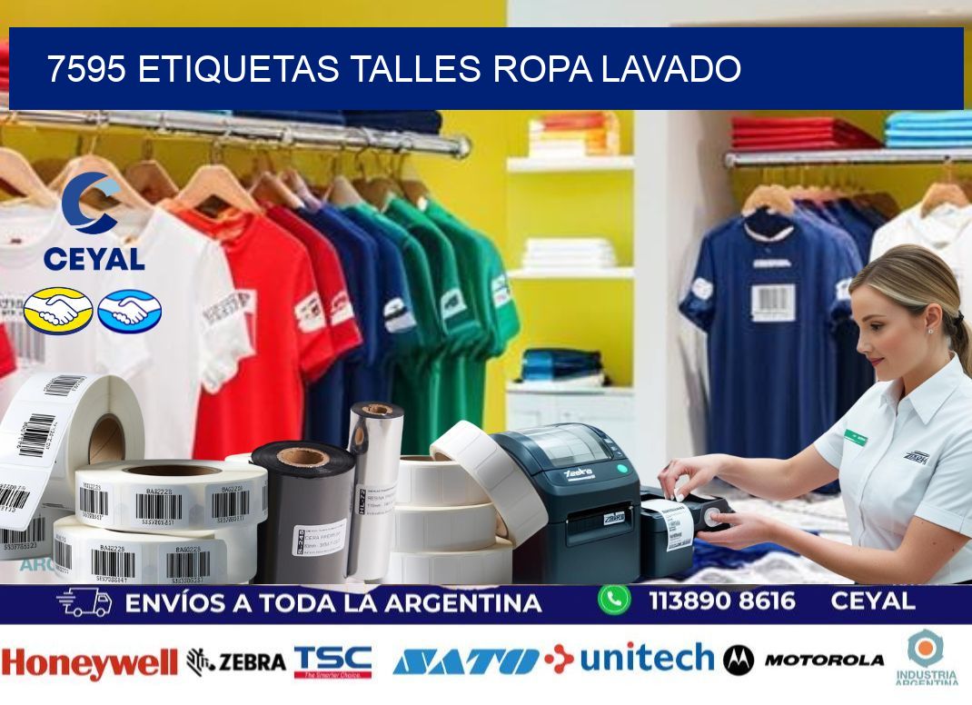 7595 ETIQUETAS TALLES ROPA LAVADO