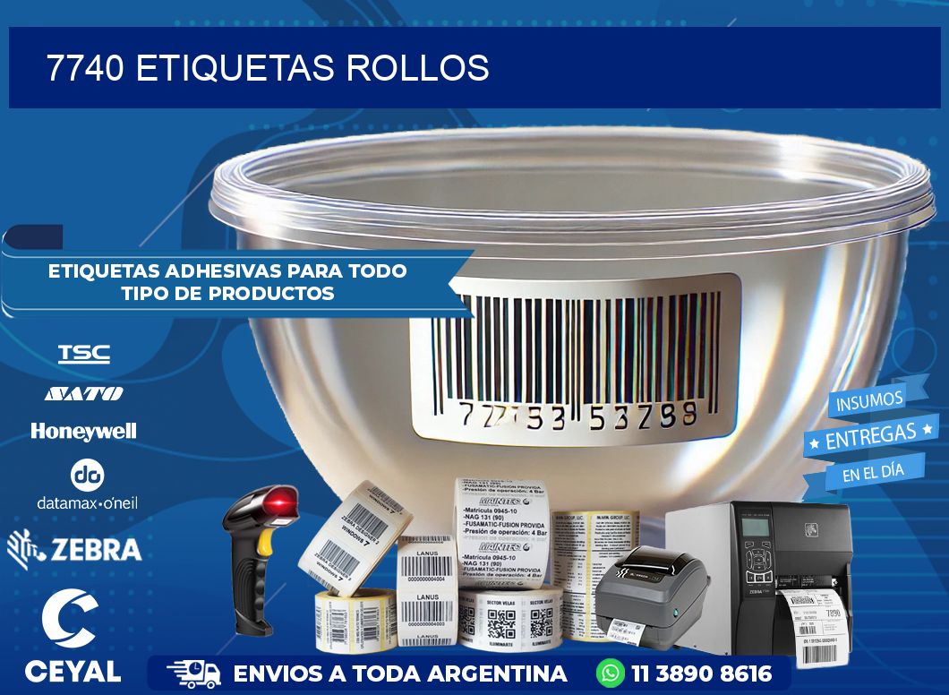 7740 etiquetas rollos