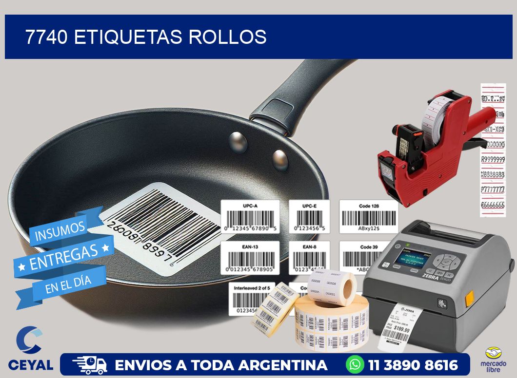 7740 etiquetas rollos