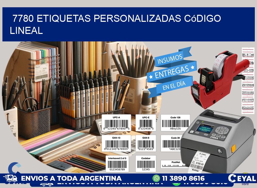 7780 Etiquetas personalizadas código lineal