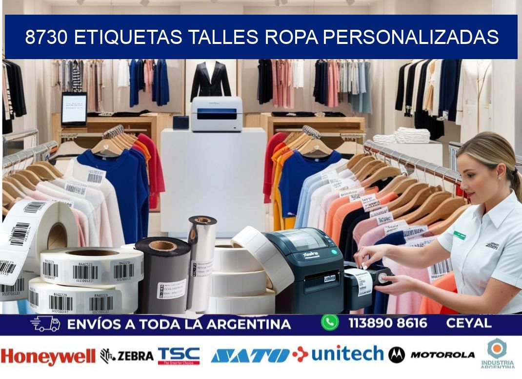 8730 ETIQUETAS TALLES ROPA PERSONALIZADAS