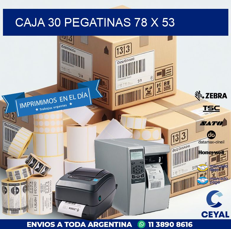 CAJA 30 PEGATINAS 78 x 53