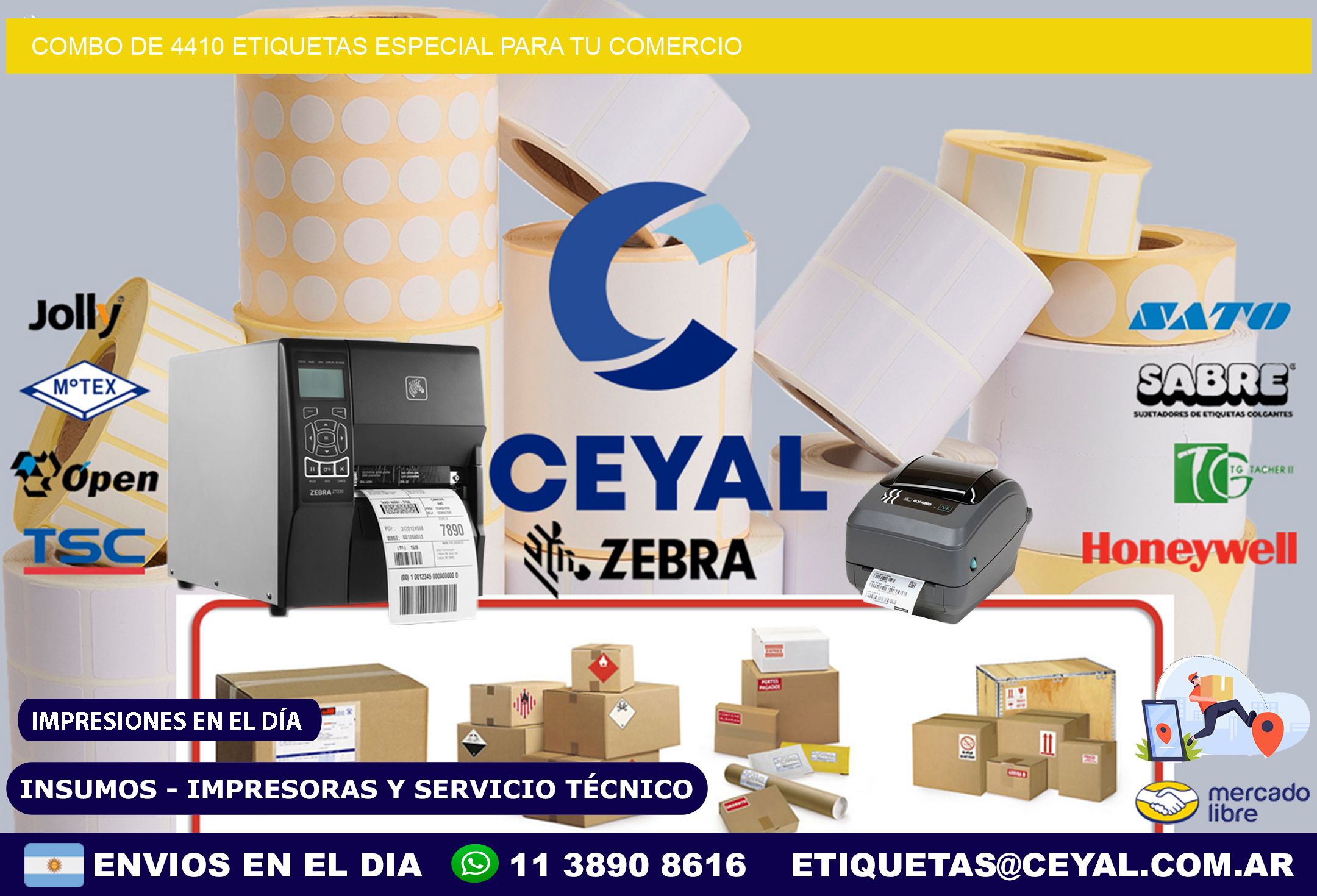 Combo de 4410 etiquetas especial para tu comercio