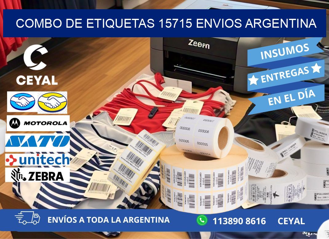Combo de etiquetas 15715 ENVIOS ARGENTINA