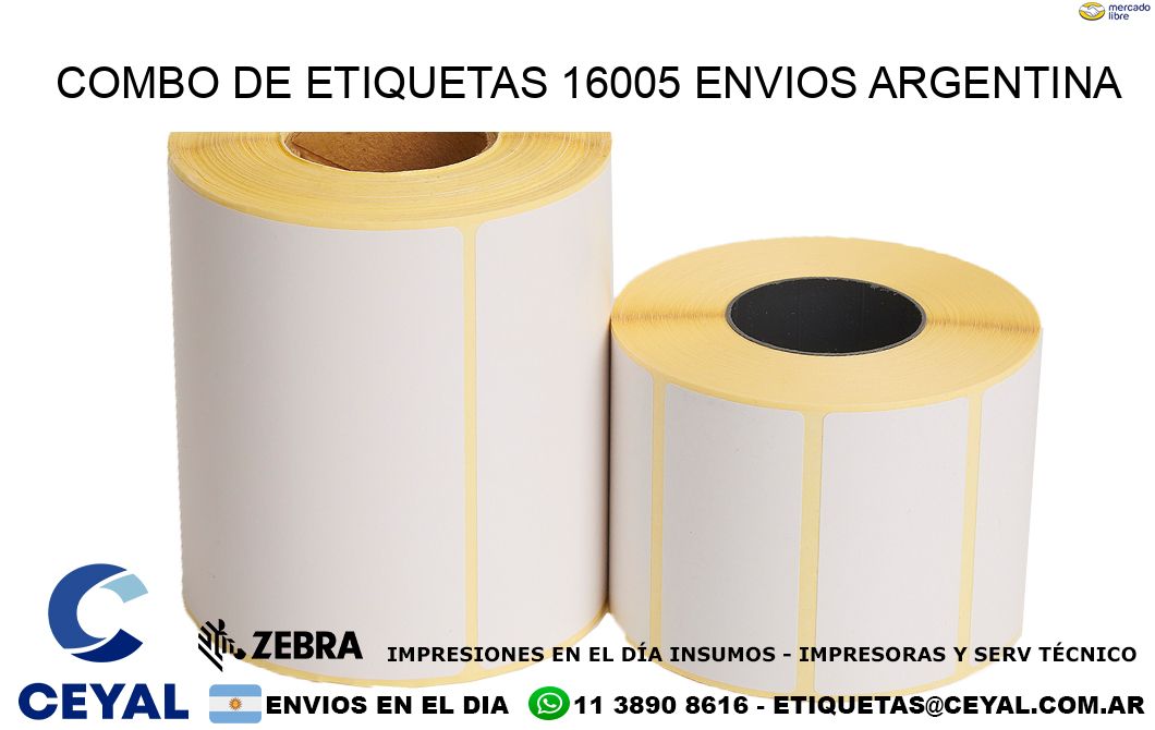 Combo de etiquetas 16005 ENVIOS ARGENTINA