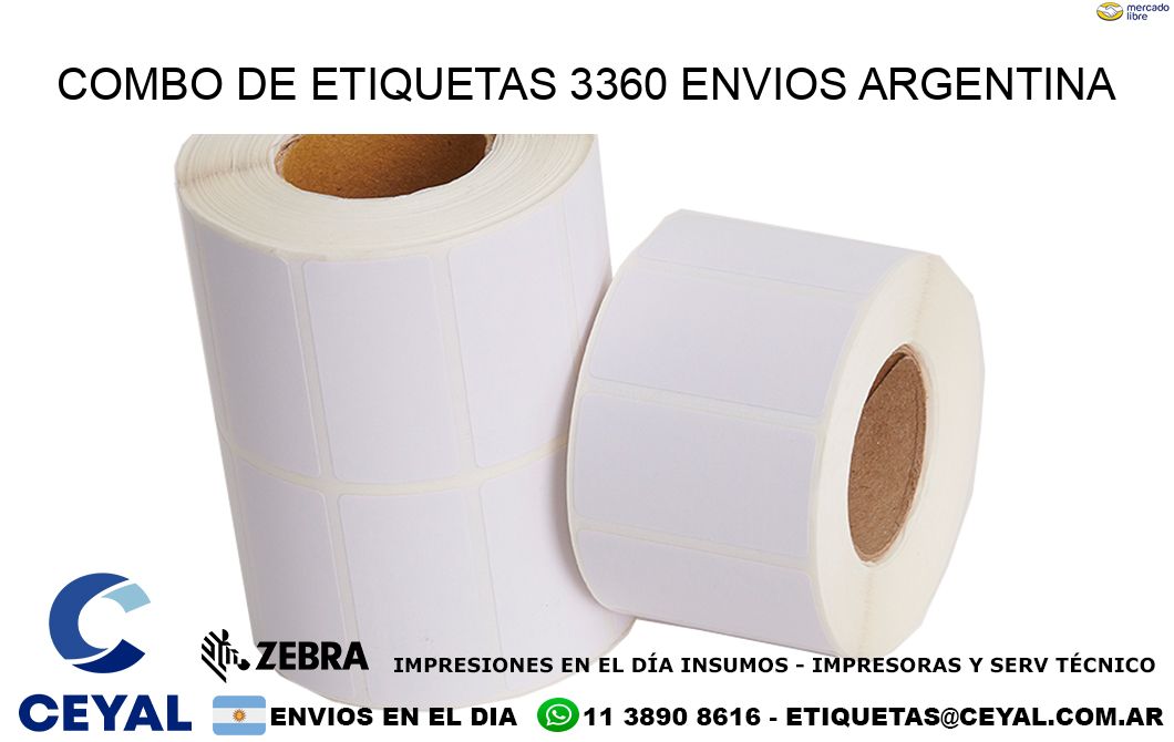 Combo de etiquetas 3360 ENVIOS ARGENTINA