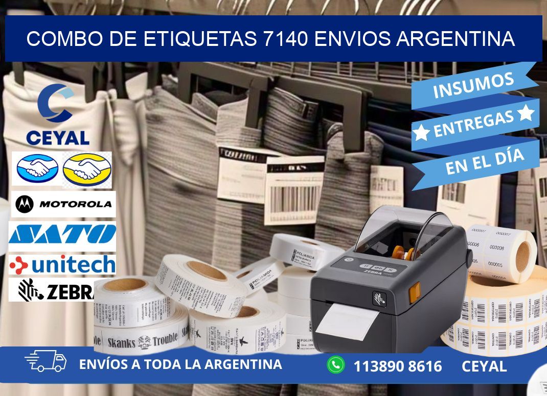 Combo de etiquetas 7140 ENVIOS ARGENTINA