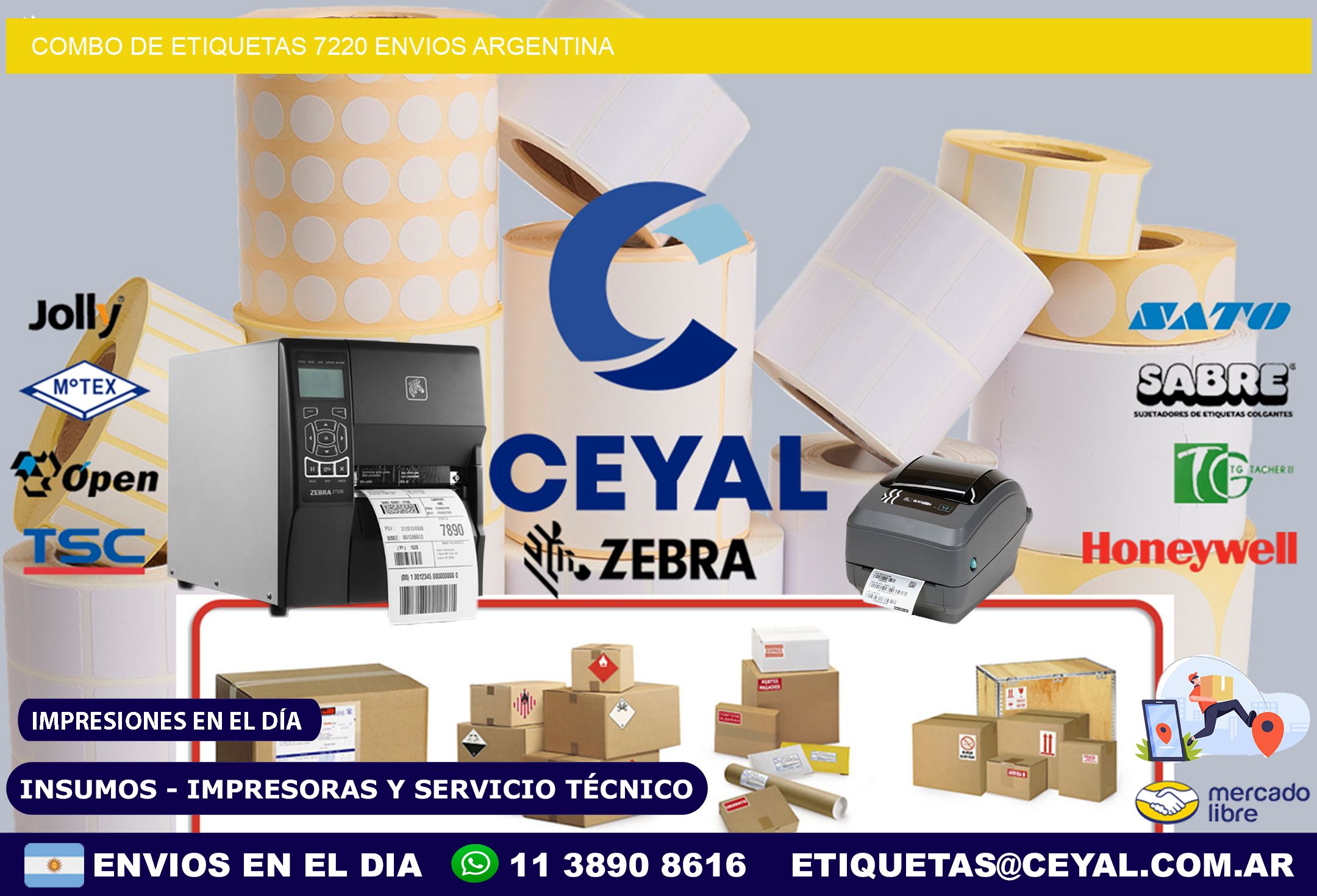 Combo de etiquetas 7220 ENVIOS ARGENTINA