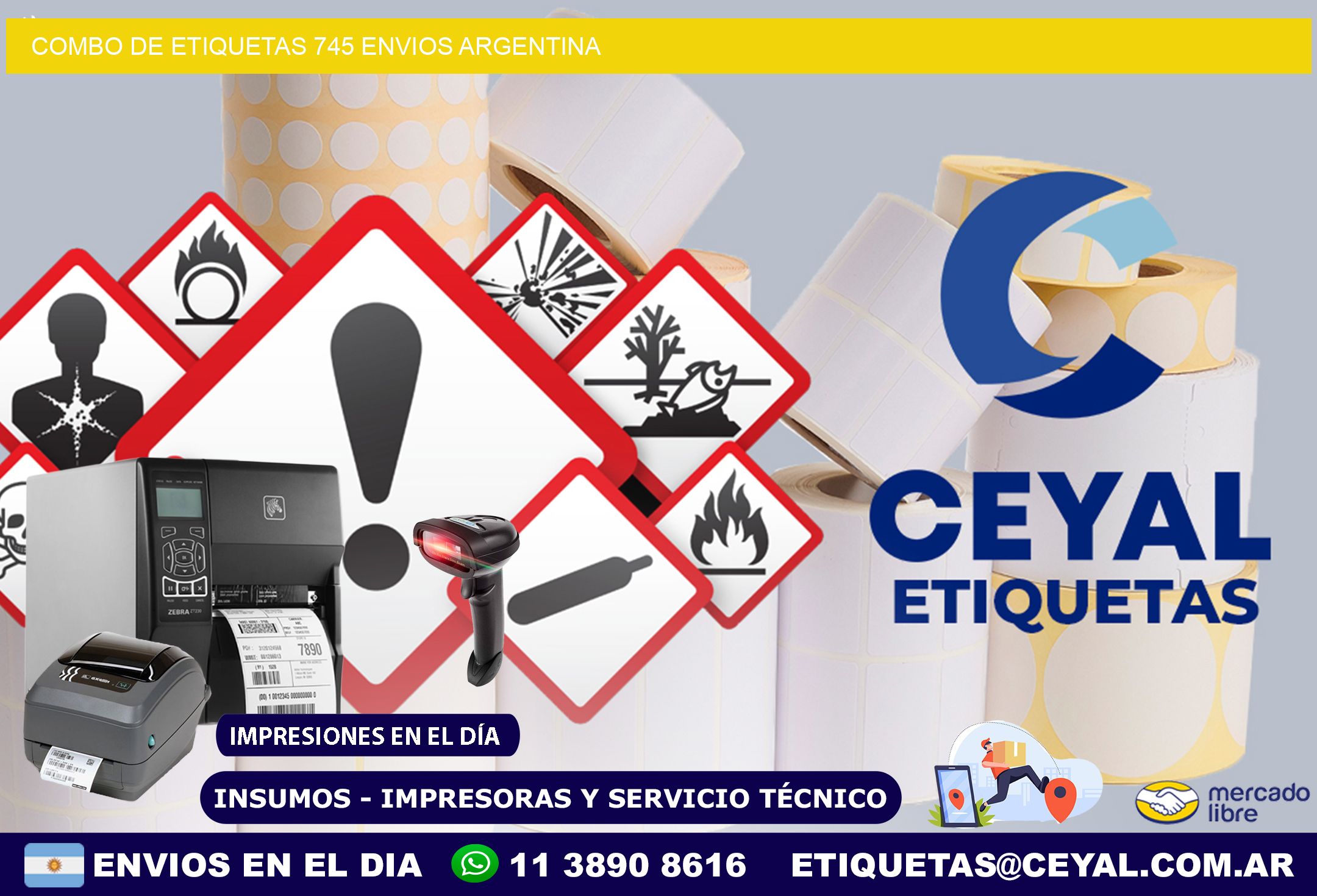 Combo de etiquetas 745 ENVIOS ARGENTINA