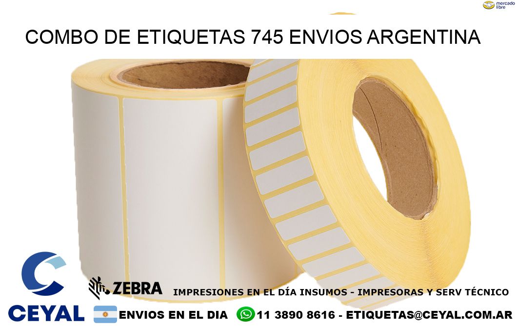 Combo de etiquetas 745 ENVIOS ARGENTINA