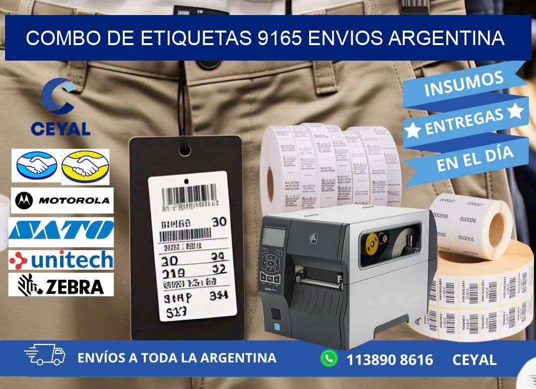 Combo de etiquetas 9165 ENVIOS ARGENTINA