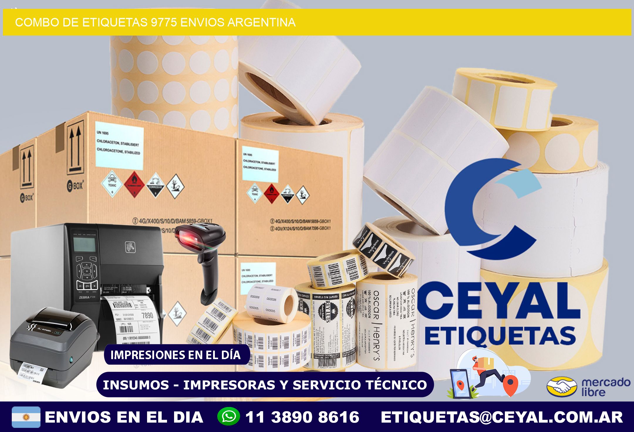Combo de etiquetas 9775 ENVIOS ARGENTINA