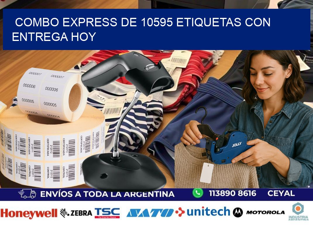 Combo express de 10595 etiquetas con entrega hoy