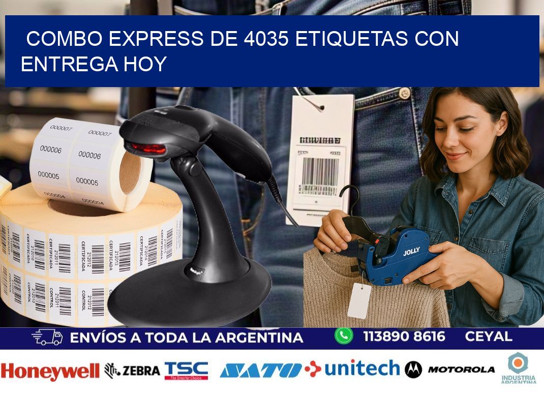 Combo express de 4035 etiquetas con entrega hoy