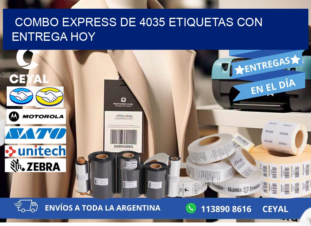 Combo express de 4035 etiquetas con entrega hoy