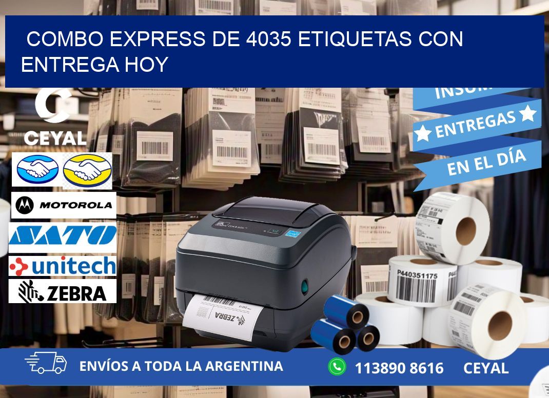 Combo express de 4035 etiquetas con entrega hoy