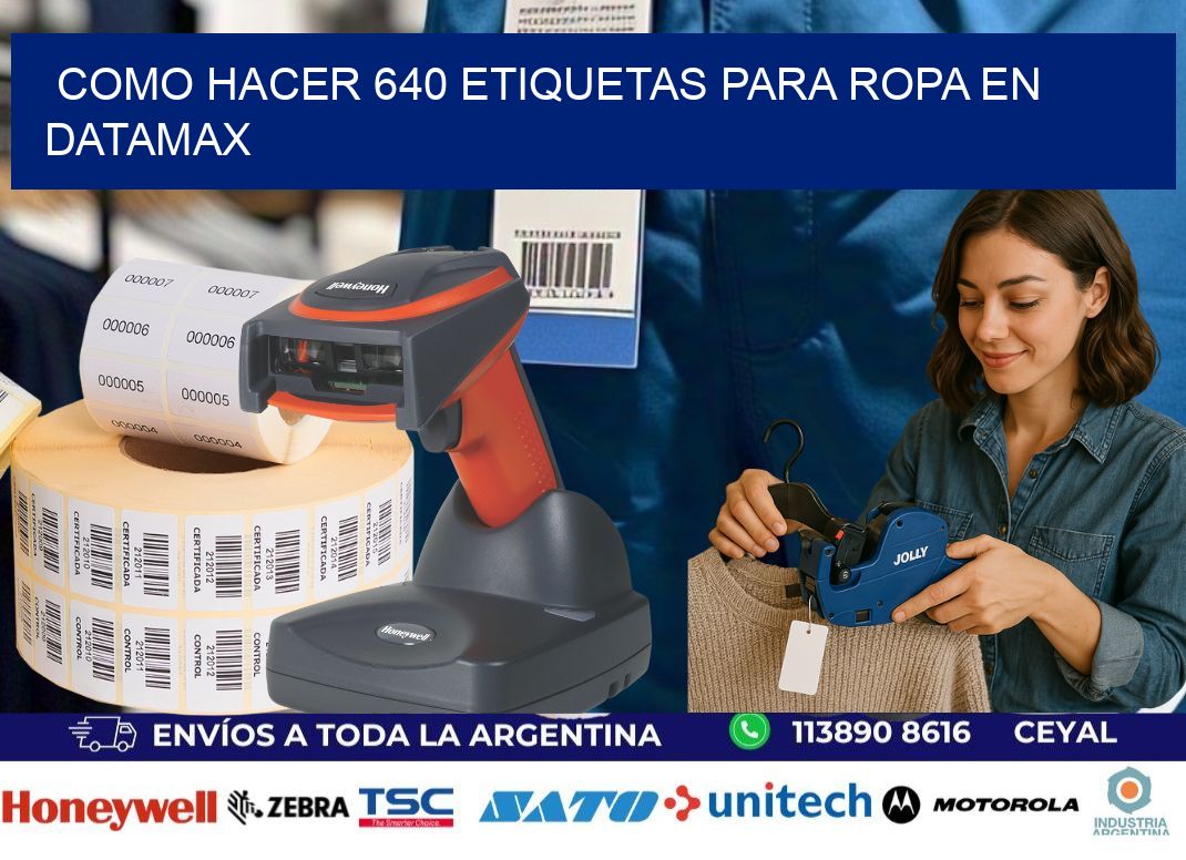 Como hacer 640 etiquetas para ropa en datamax